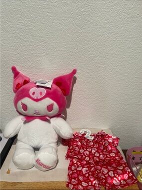 Kuromi Pink & White Plush Toy build a bear valentine edition